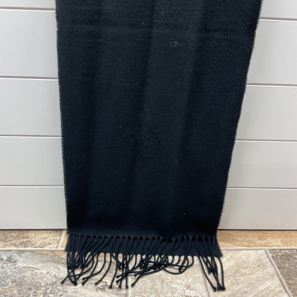 Modena Extrasoft Black Scarf Solid Fringed Winter Neck Wrap Unisex Classic